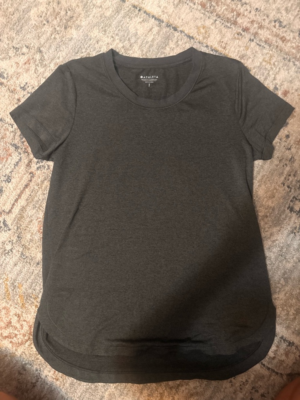 Athleta Dark Gray Short Sleeve Crew Tee